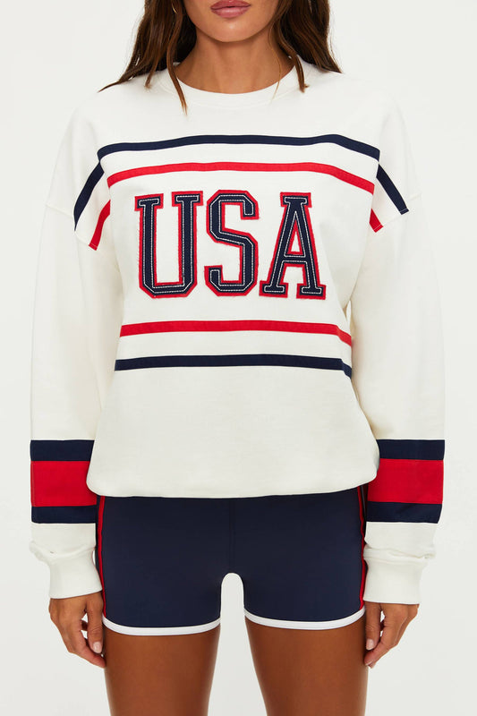Devon Oversized Firework Colorblock “USA”