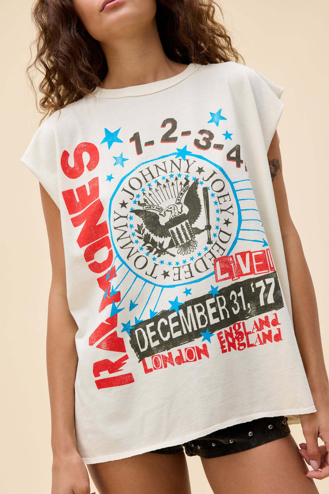 Ramones 77 Show Poster Muscle Tank