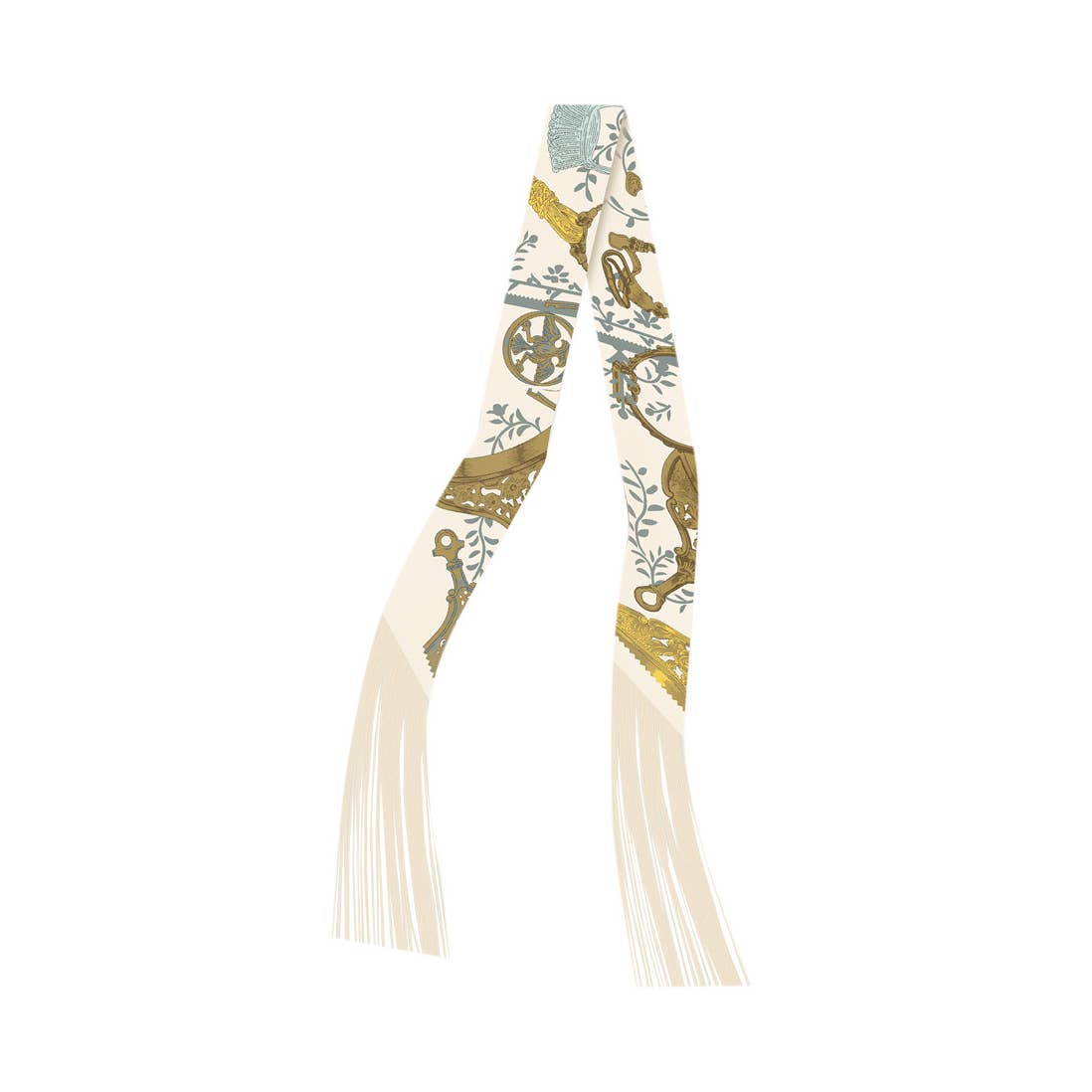 Frilly Scarf with Fringe (Orange, Purple, Black, Green and Cream)