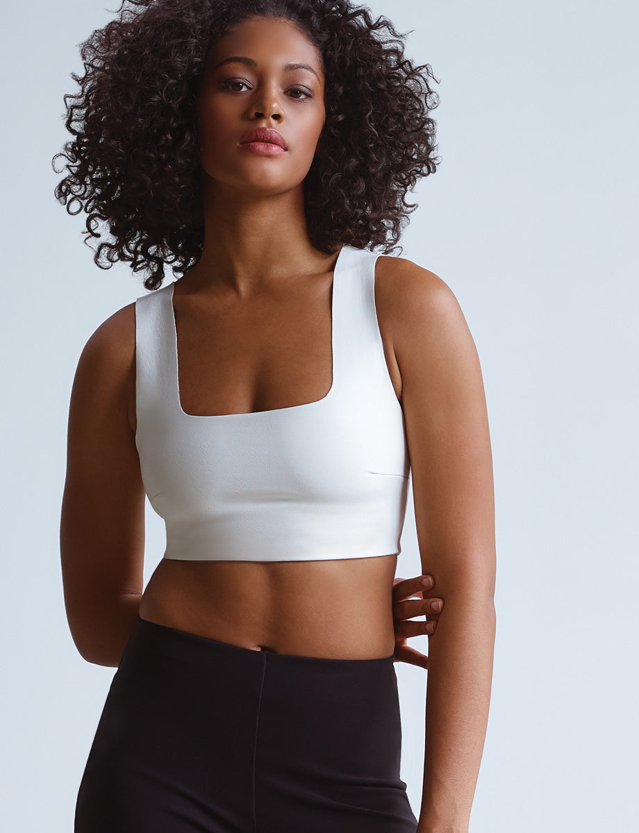 Commando Faux Leather Squareneck Crop