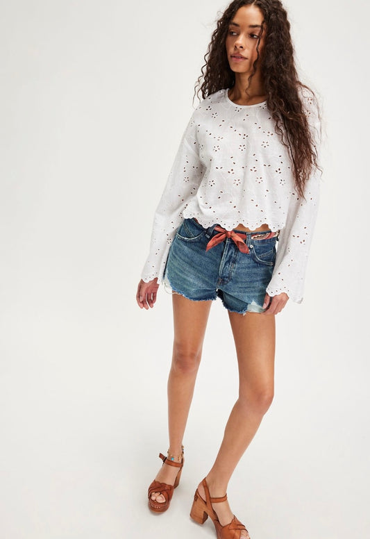 Free People Now or Never Denim Short