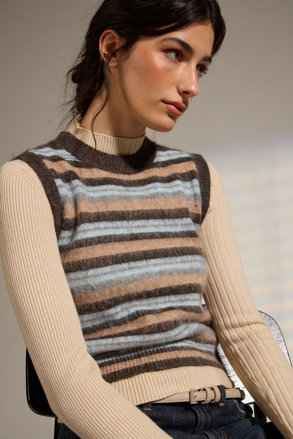 Bastille Stripe Sweater Vest