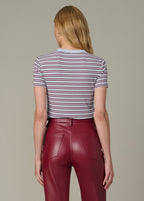 Joes Striped Baby Tee~Sky Syrah Stripe
