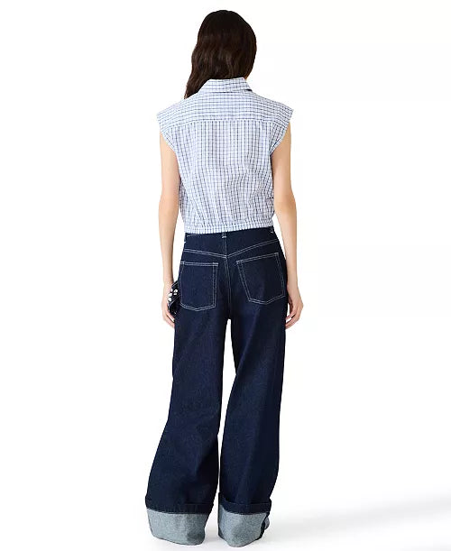 Scout Plaid Button-Up Shirt with Removable Tie