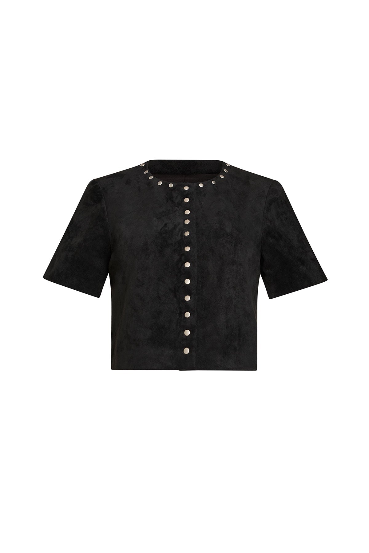 Braswell Suede Studded Top