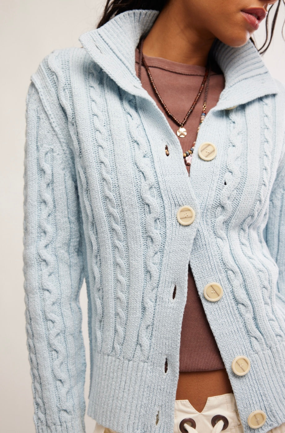 WTF Cable Collar Cardi