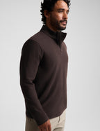 Spacedye™ Terrain Men's Quarter Zip Pullover-Dark Chocolate
