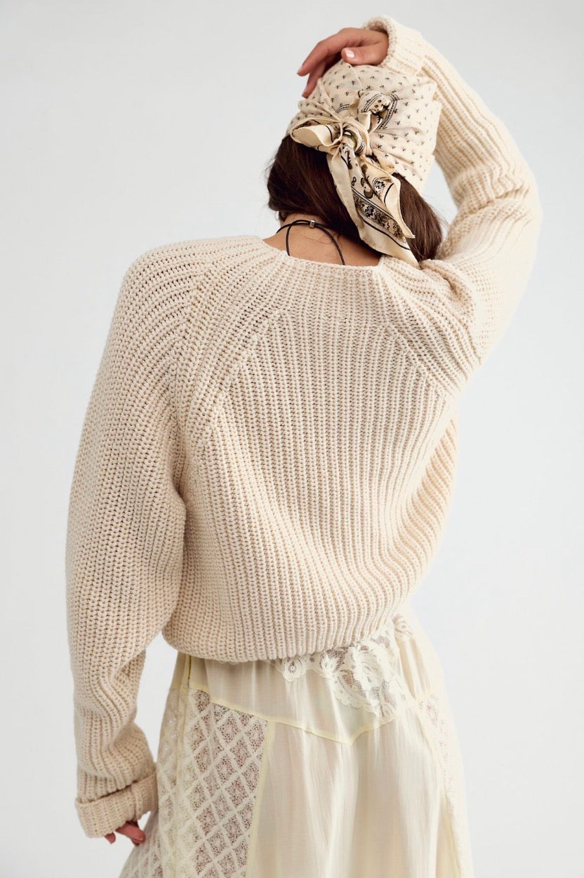 Low Tide Cream Knit Pullover