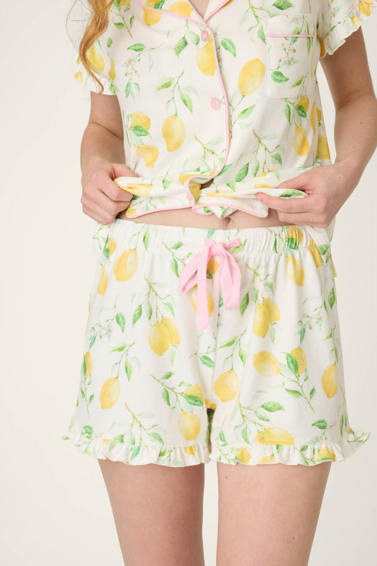 La Dolce Spritz Lemon Zest Short PJ Set
