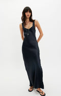 Simply the Best Maxi Slip Dress in Black
