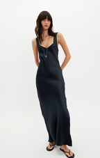 Simply the Best Maxi Slip Dress in Black