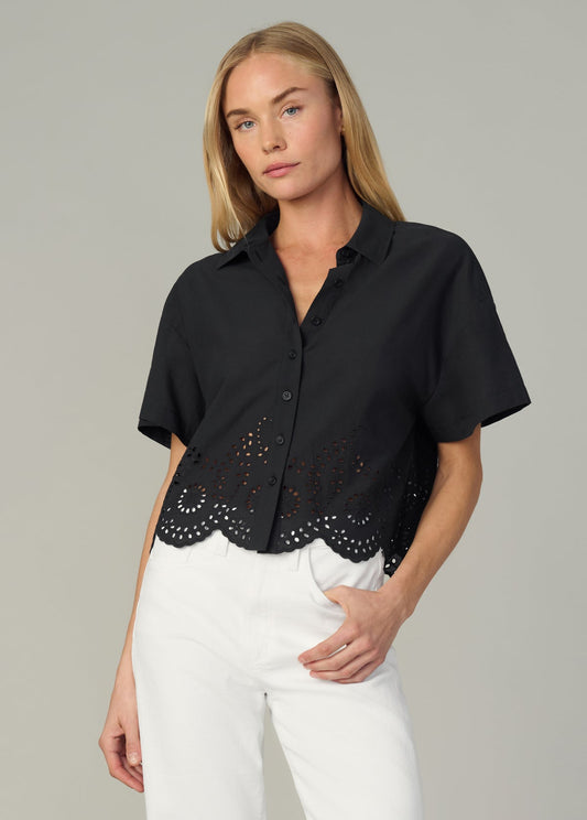 Joe's Jeans Eyelet Short Sleeve Shirt