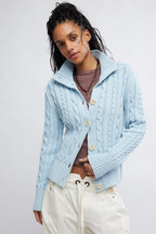 WTF Cable Collar Cardi