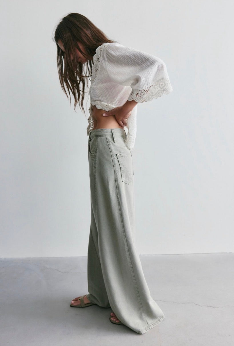 We The Free Haven Twisted Wide-Leg Jeans