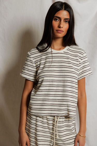 Loop Terry Chocolate Stripe Set