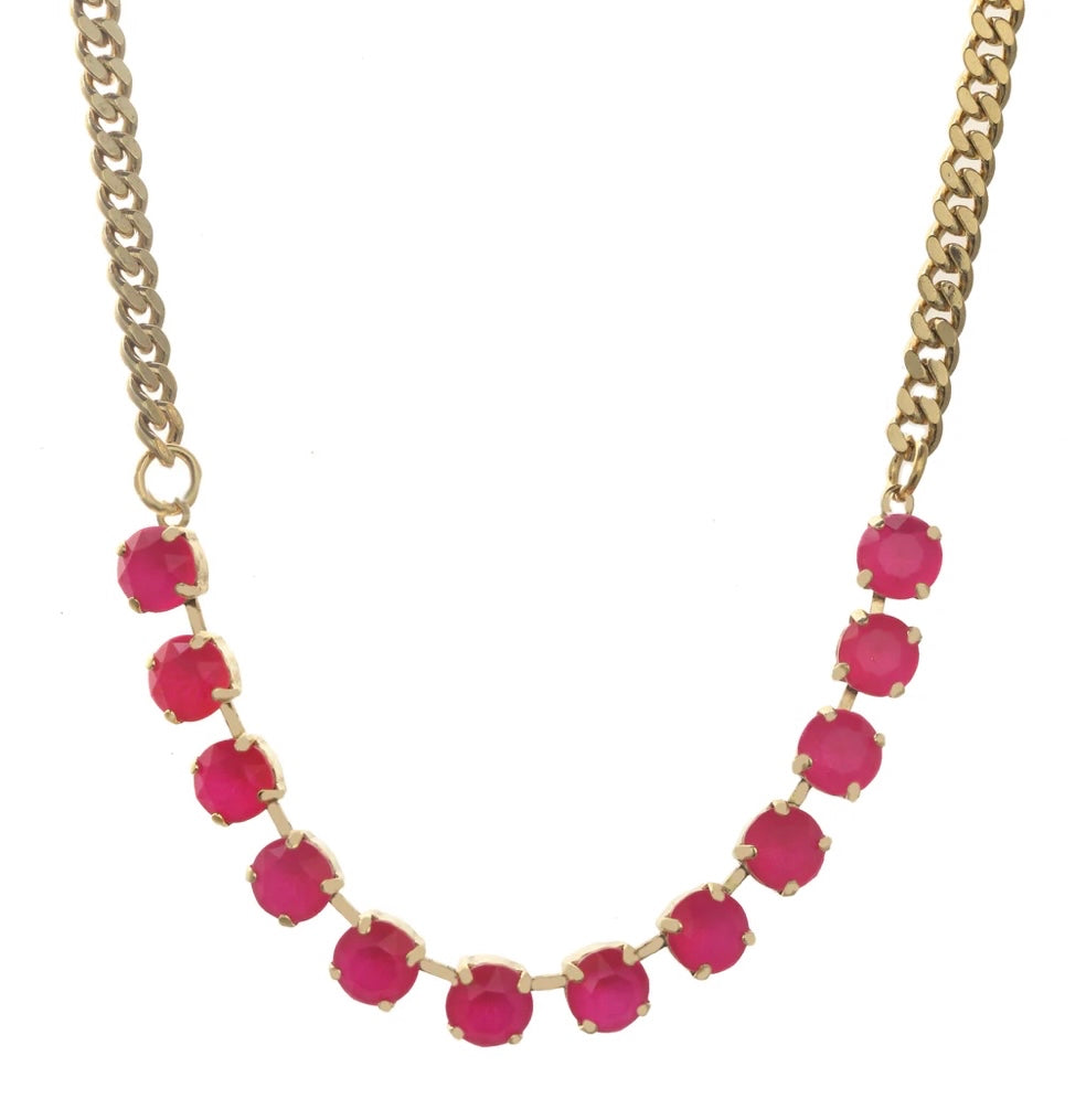 Mini Oakland Necklace In Electric Pink
