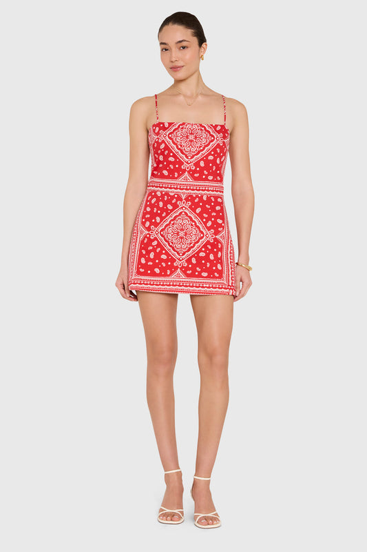 Avani Romper Red Montana Print