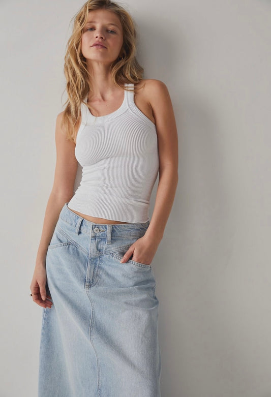 Free People Ribbed Seamless Tank