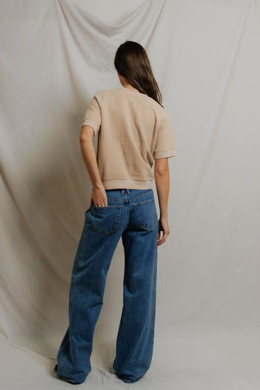 Kennedy Reverse Fleece Short-Sleeve Crewneck