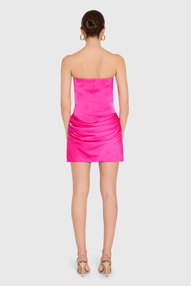 Mariah Dress in Hot Pink
