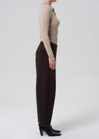 Freya Barrel Sweatpant in Chocolate