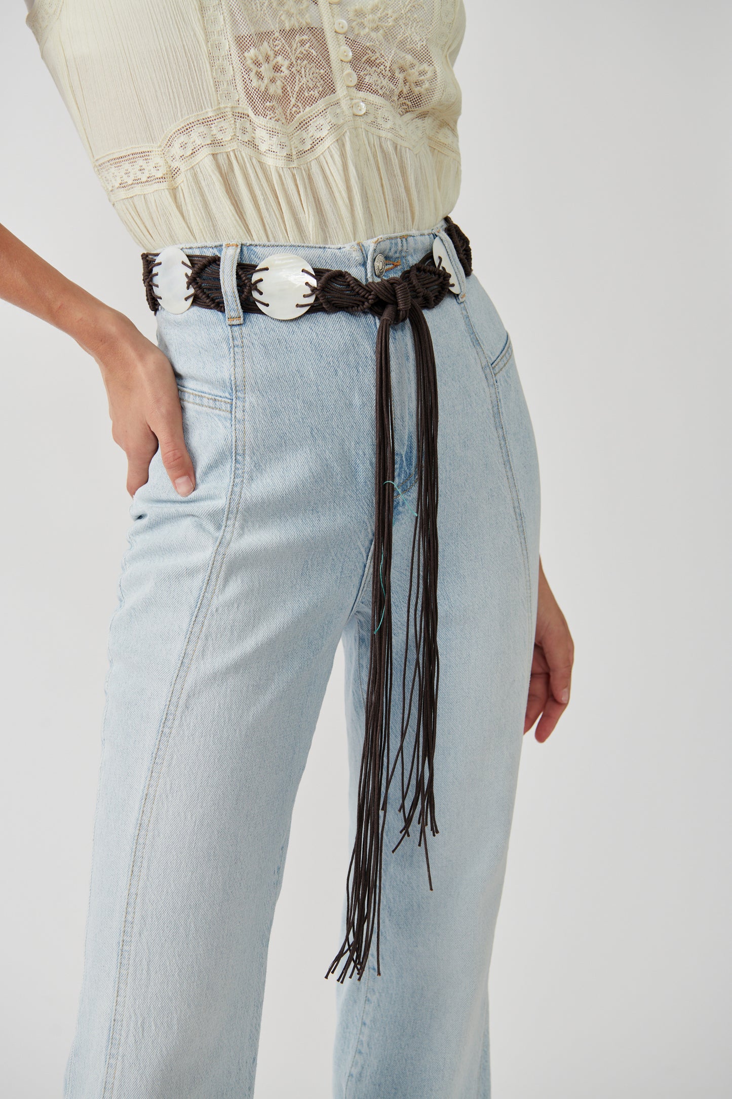 Free People Saltwater Fringe Belt