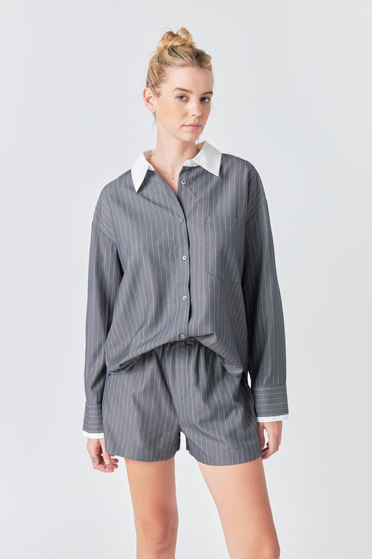 Oversized Pinstripe Shirt