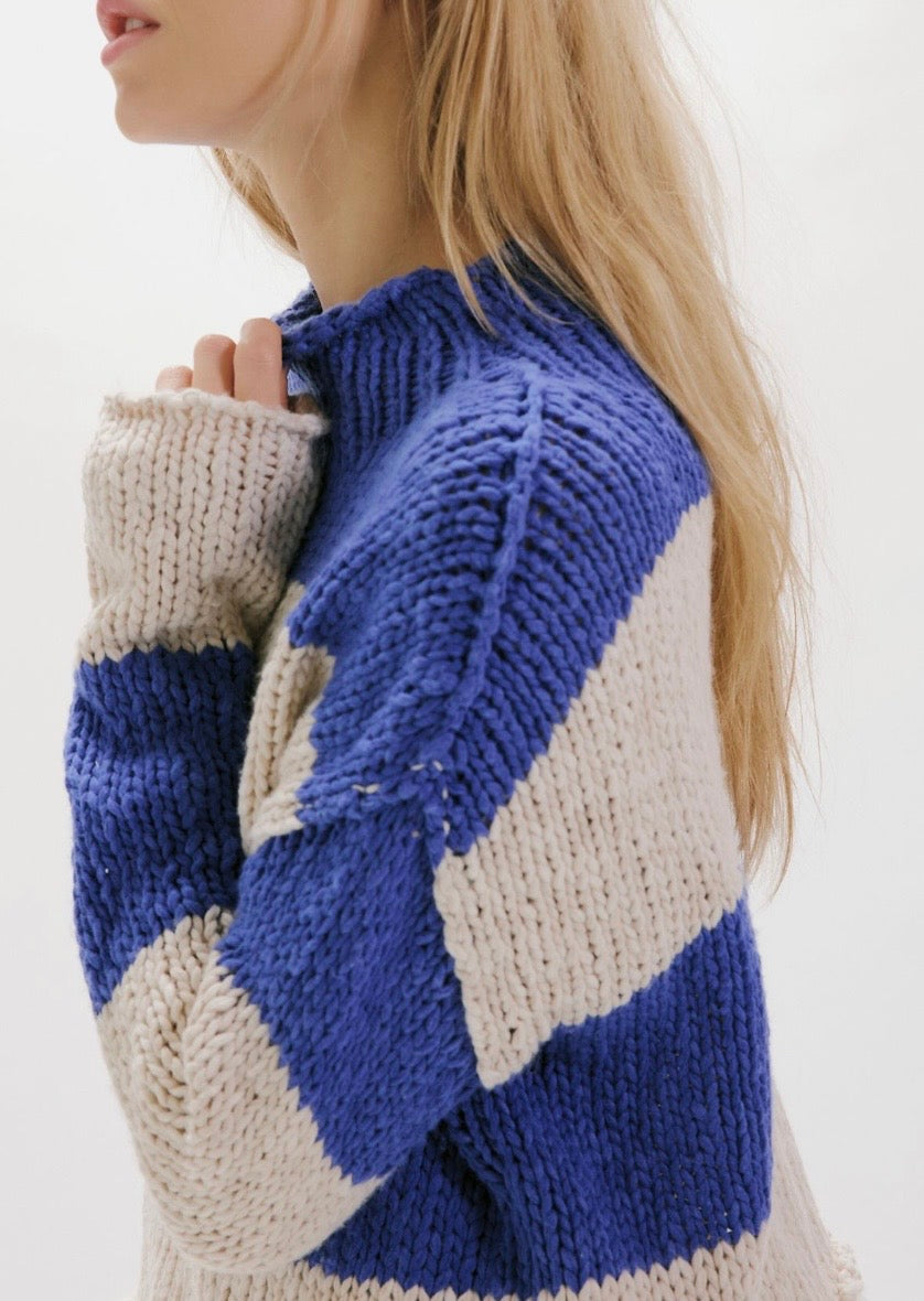 Opal Rollneck Knit Stripe Sweater