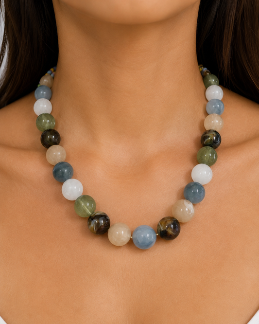 Corrine Chunky Beaded Necklace