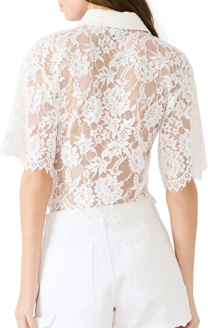 Monette Floral Lace Layering Top