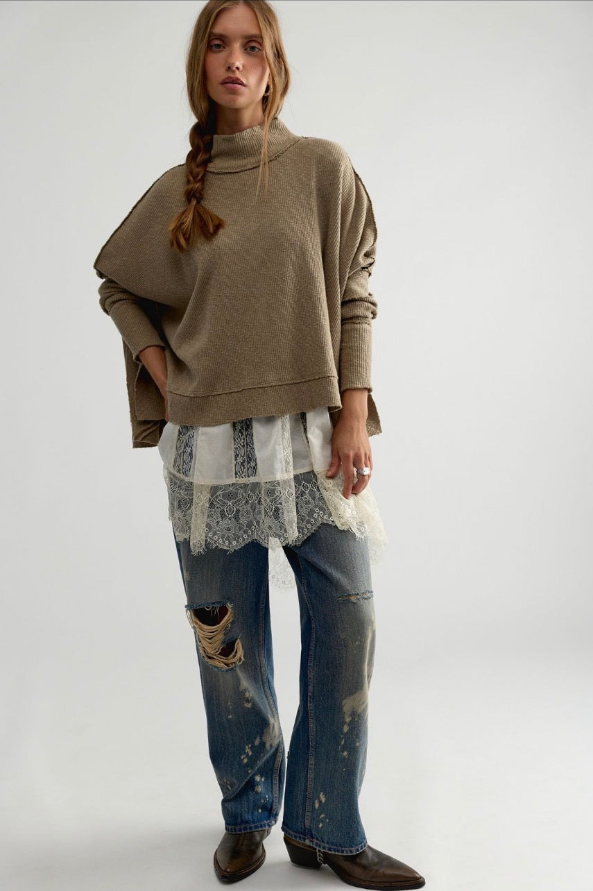 We The Free Moon Daisy Turtleneck Twofer