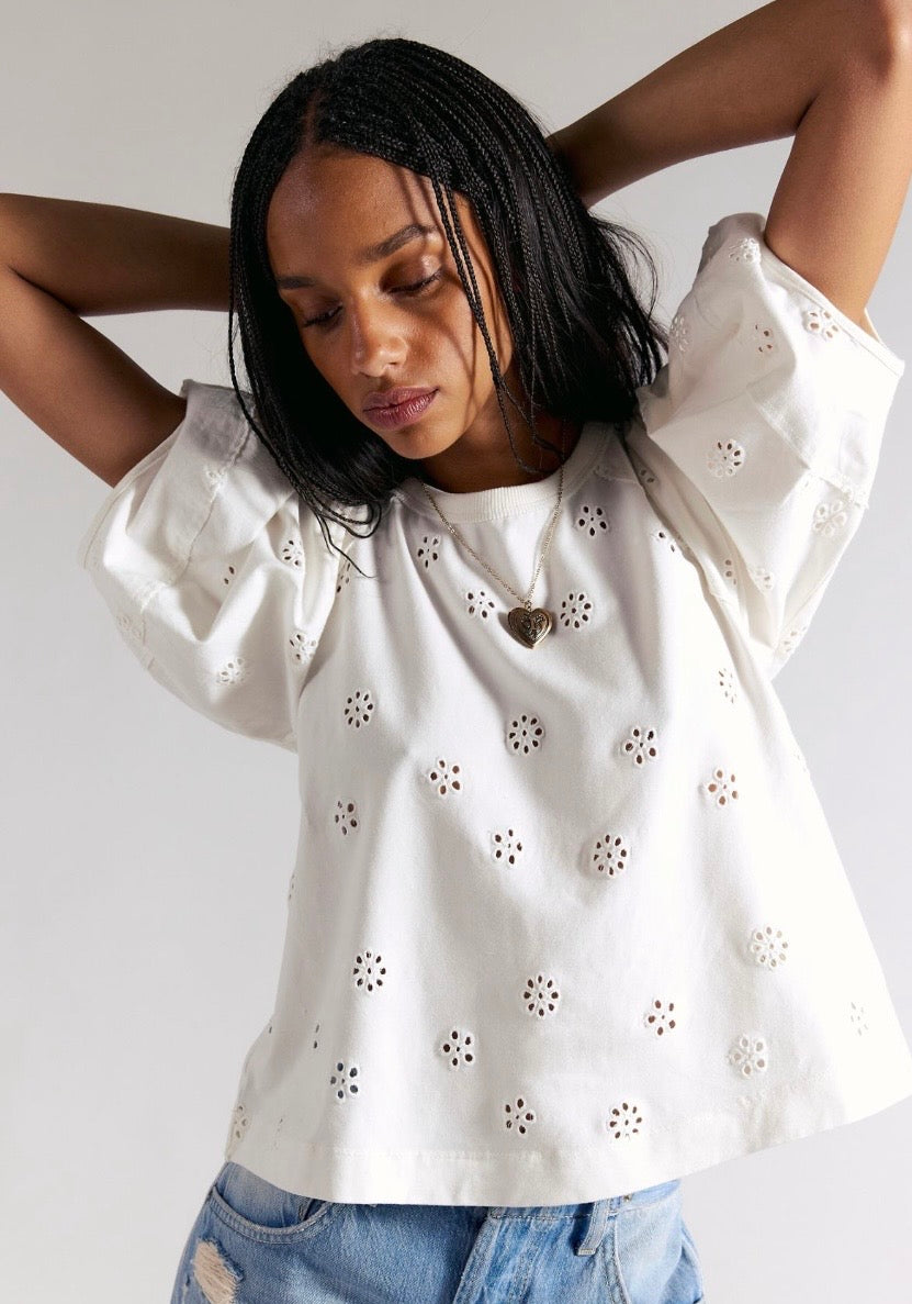 Jessie Eyelet Tee