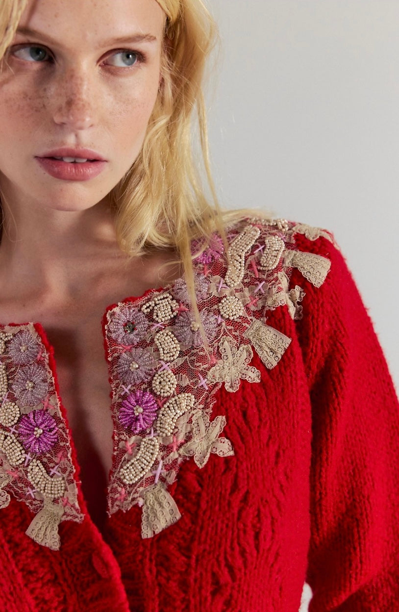 One Pixie Cardi In Red