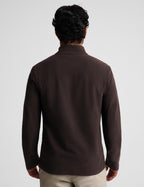 Spacedye™ Terrain Men's Quarter Zip Pullover-Dark Chocolate