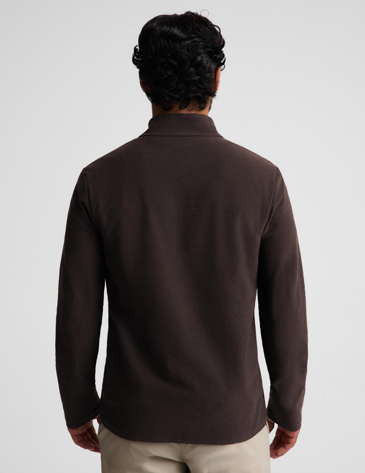 Spacedye™ Terrain Men's Quarter Zip Pullover-Dark Chocolate