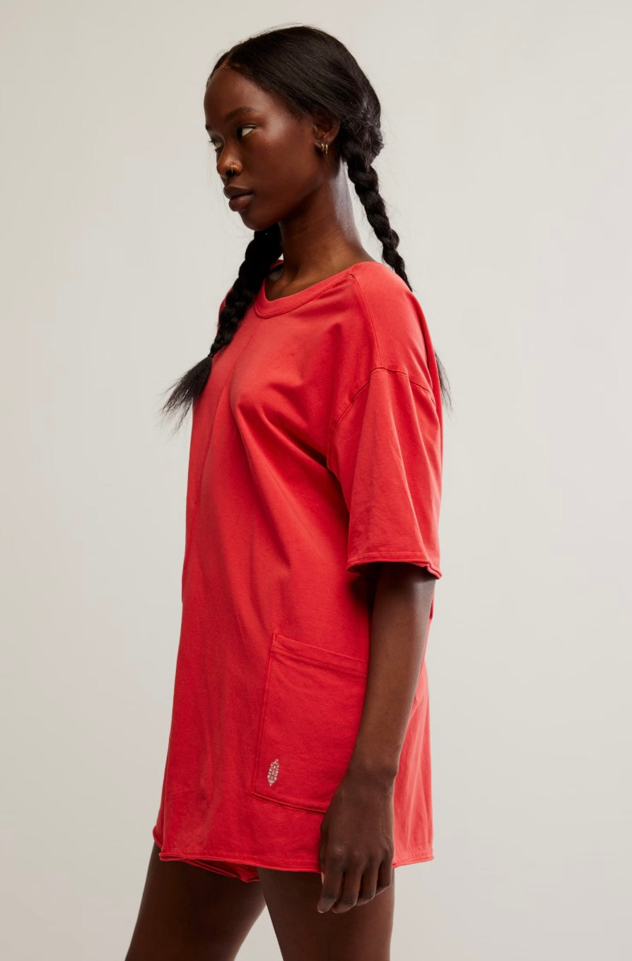 Free People Hot Shot Tee Romper