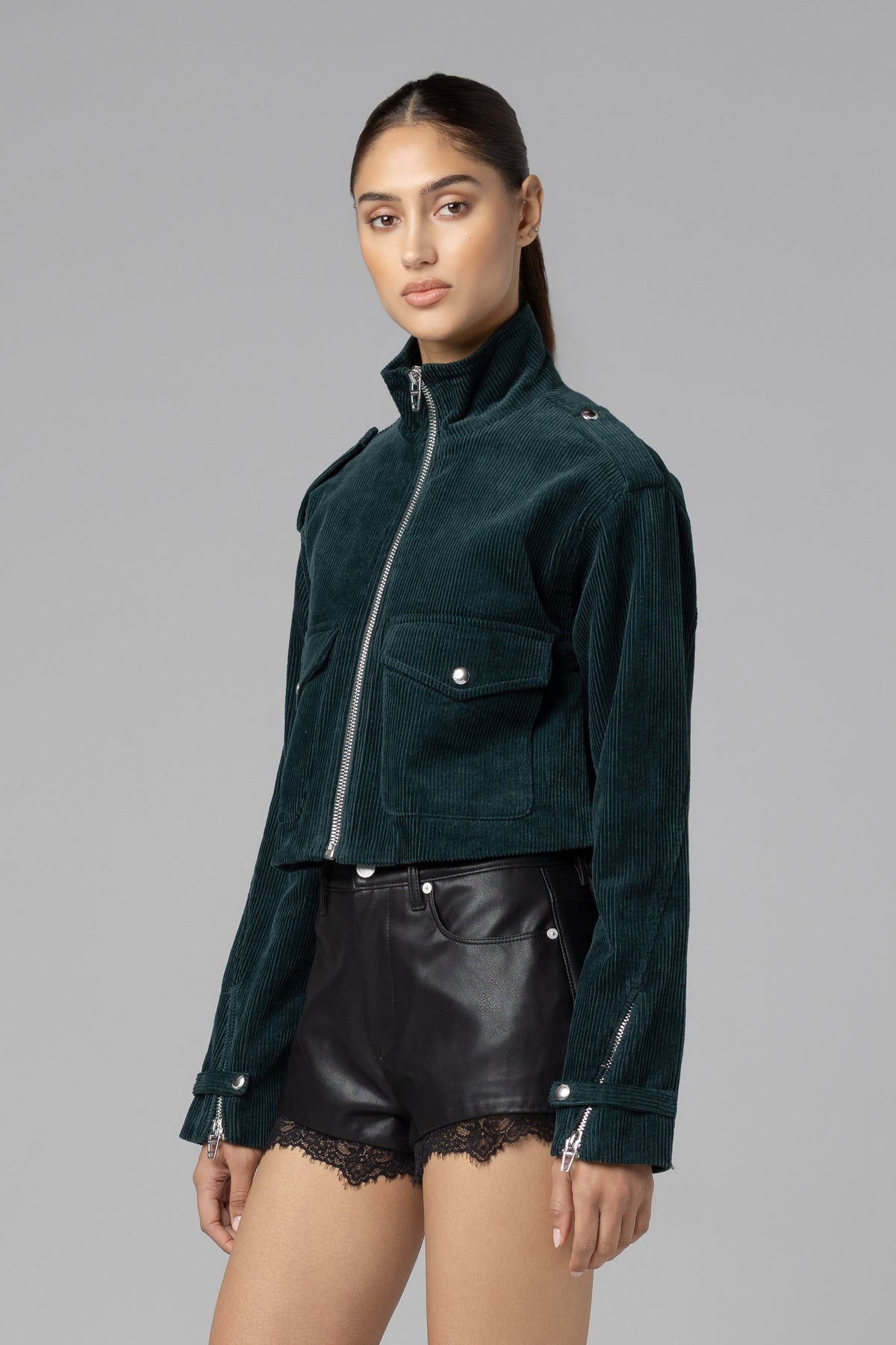 Social Cues Green Corduroy Jacket