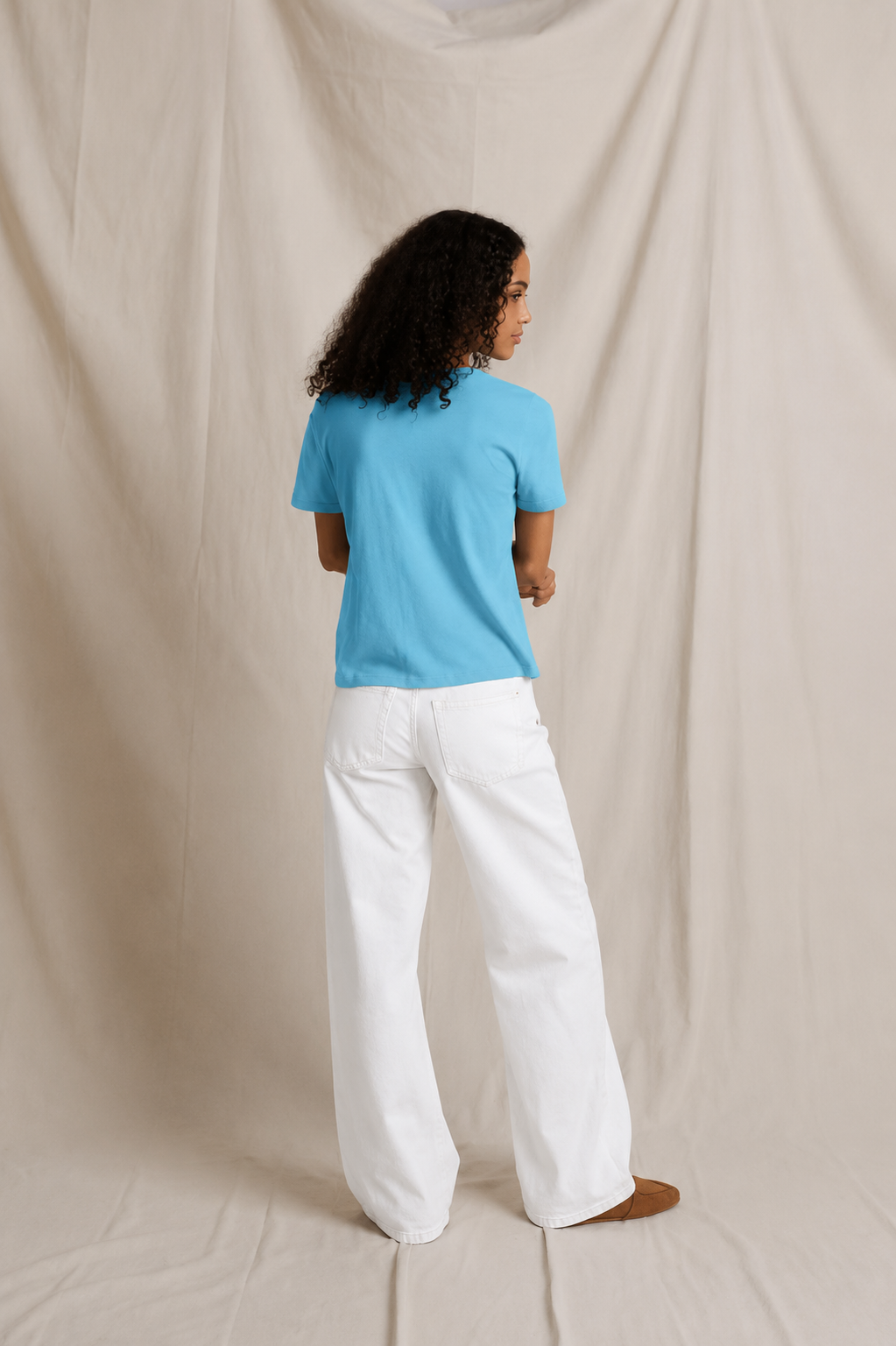 Harley Milky Blue Perfect White Tee