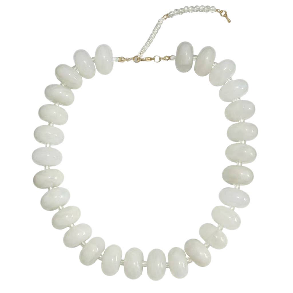 Bailey Cream Chunky Beaded Necklace