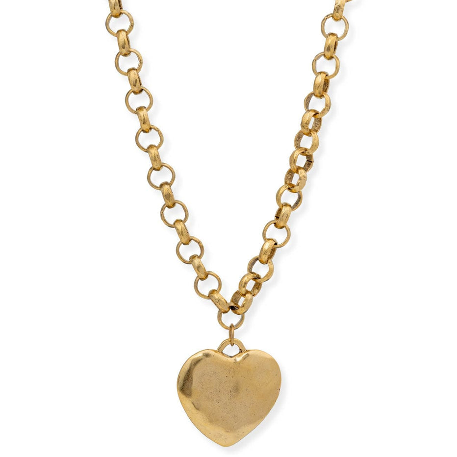 Bracha Puffy Heart Necklace
