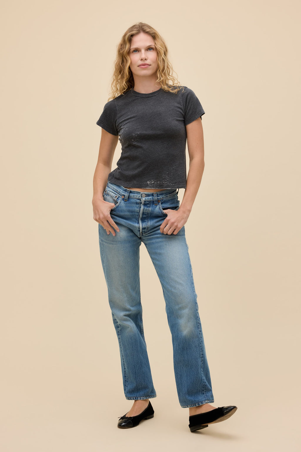Solid Burnout Vintage Tee