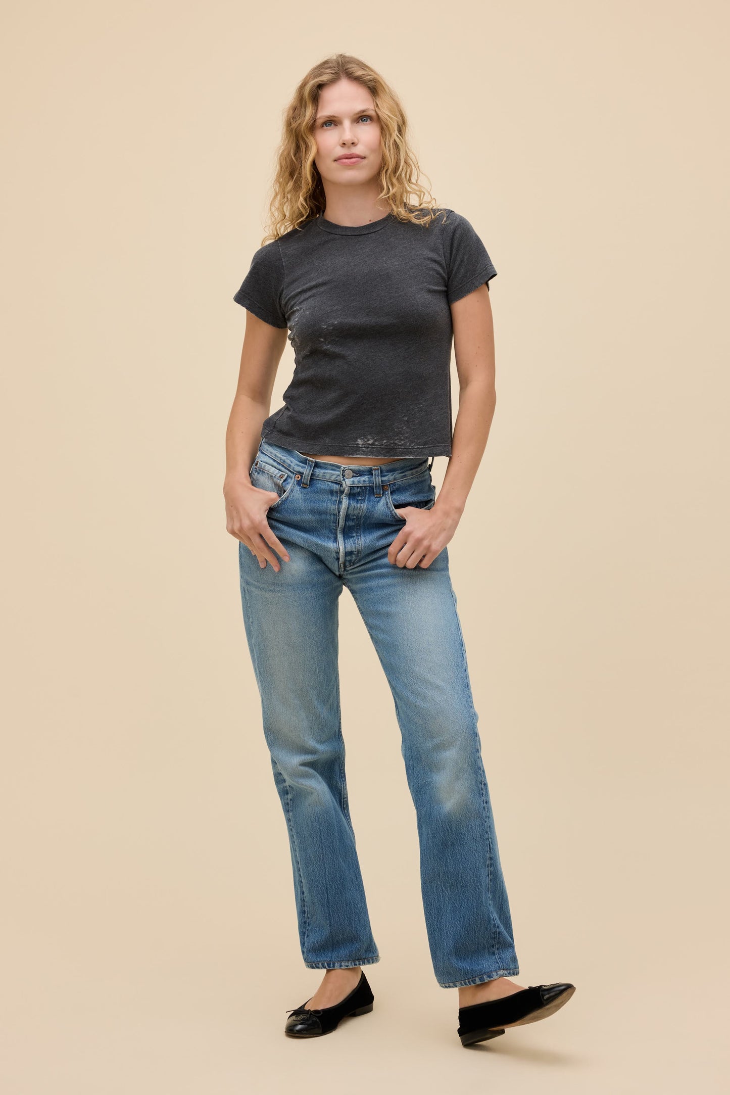 Solid Burnout Vintage Tee