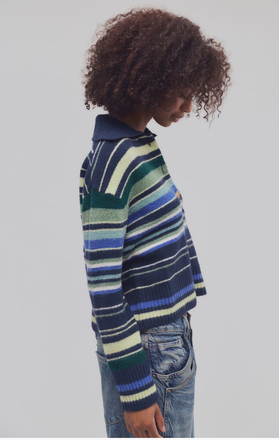 Trading Up Stripe Polo in Navy Combo