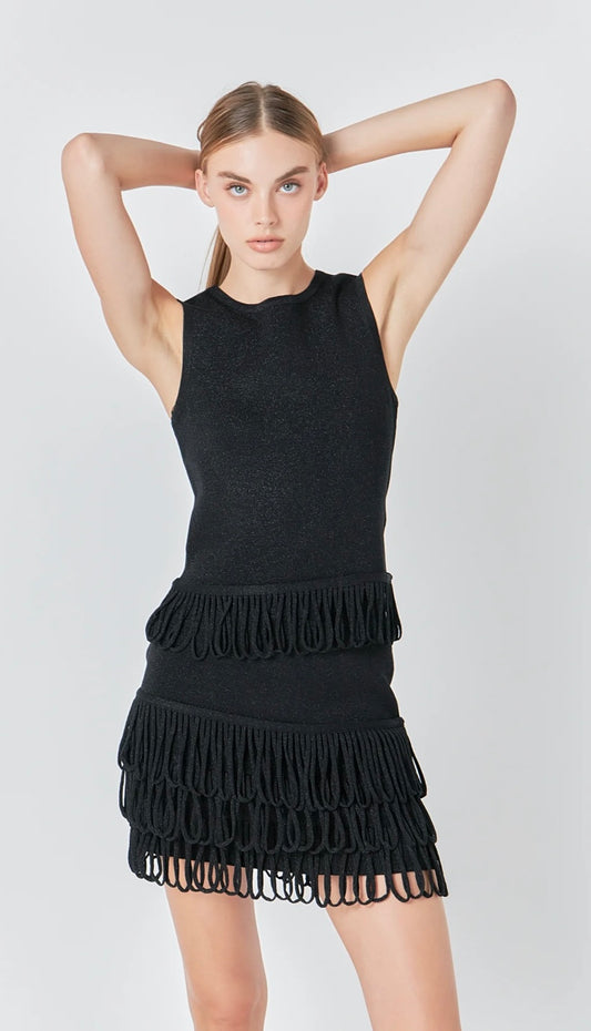 Lurex Knit Loop Top