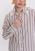 Finlay Claret Stripe Oversized Button Up