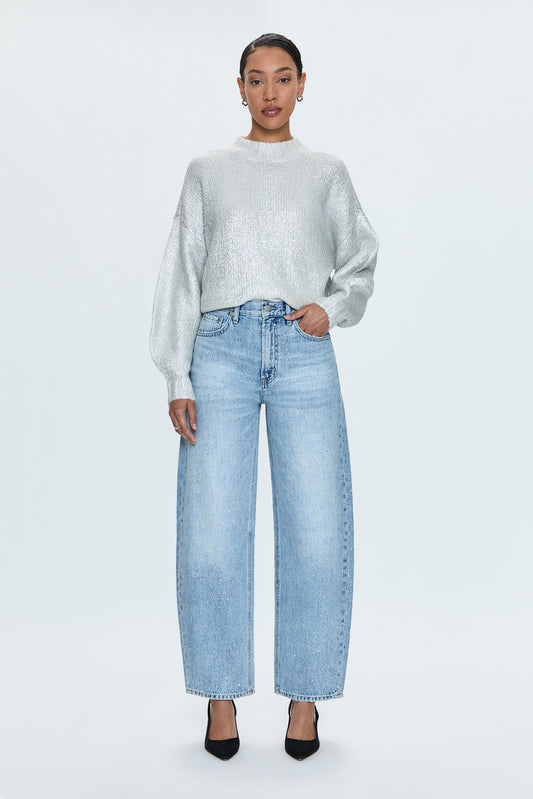 Pistola Carlen Mock Neck Sweater-Snow Disco