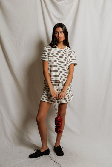 Loop Terry Chocolate Stripe Set