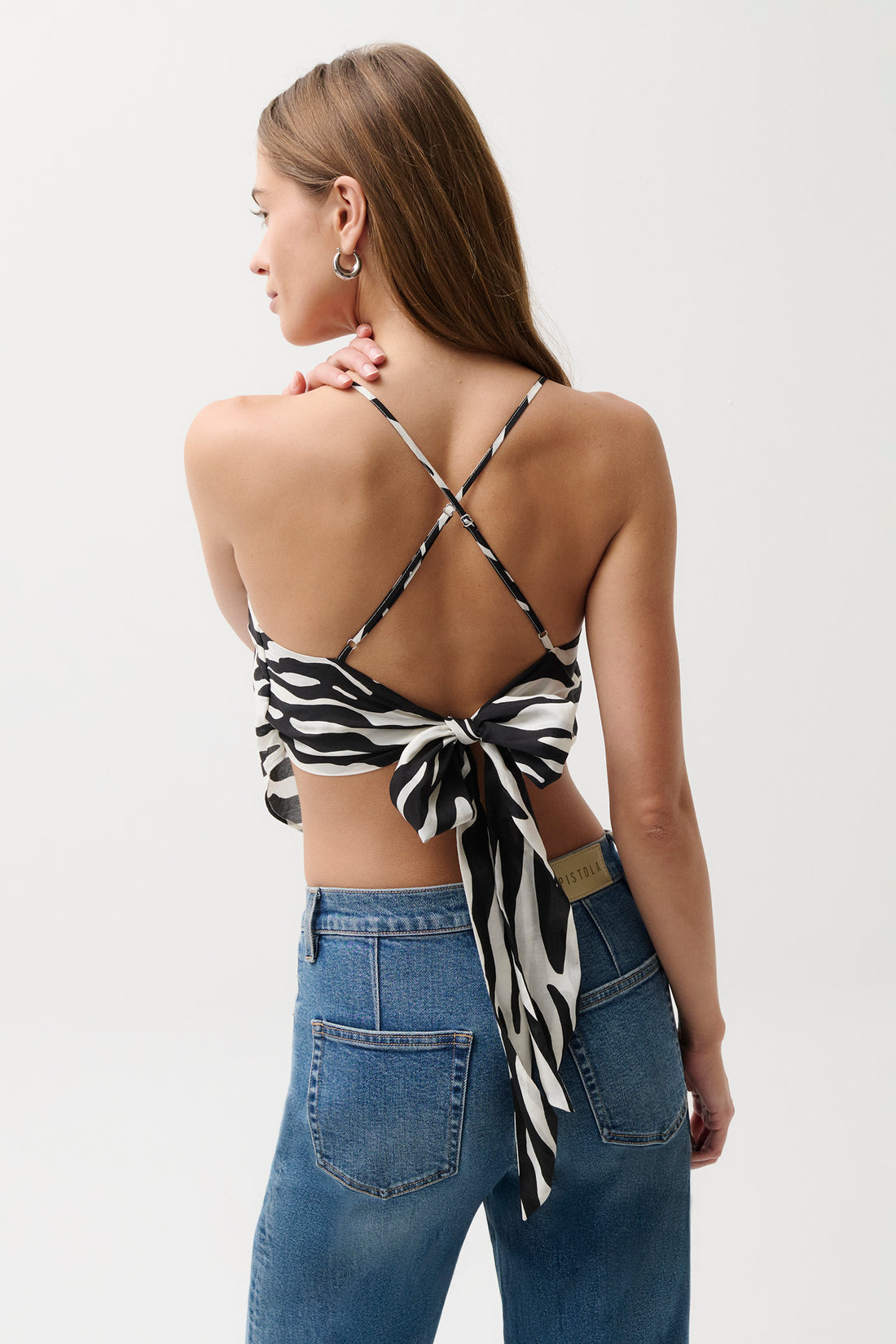 Sinclair Scarf Top - Zebra