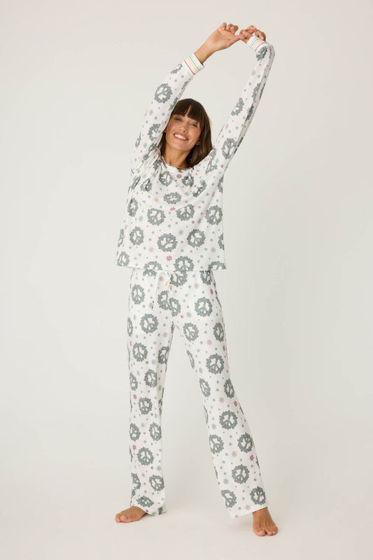 P.J Salvage Joy To The World Waffle Thermal PJ Set