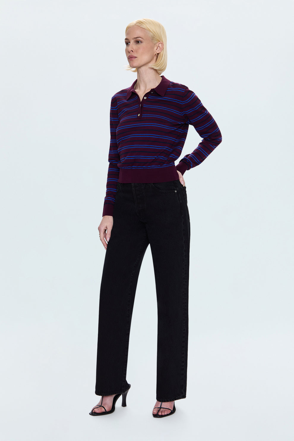 Tate High Rise Bowed Wide Leg